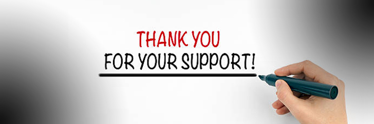 Support Thanks Header